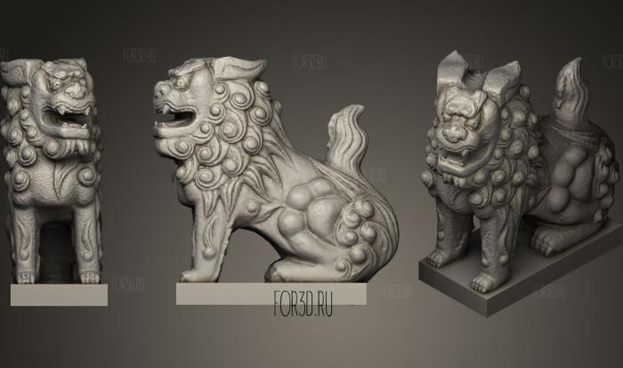 china lion3 stl model for CNC